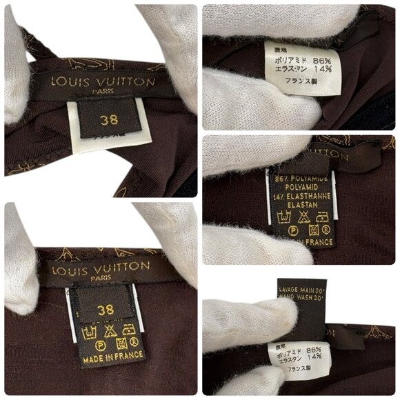 LOUIS VUITTON Vintage Monogram Bikini Swimwear #38 Brown Gold Polyamide [106326] - Picture 11 of 11
